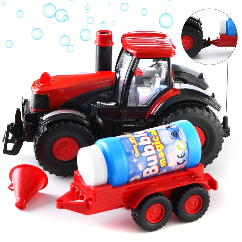 Bump & Go Bubble-Blowing Farm Tractor Toy Truck with Lights, Sounds and Action