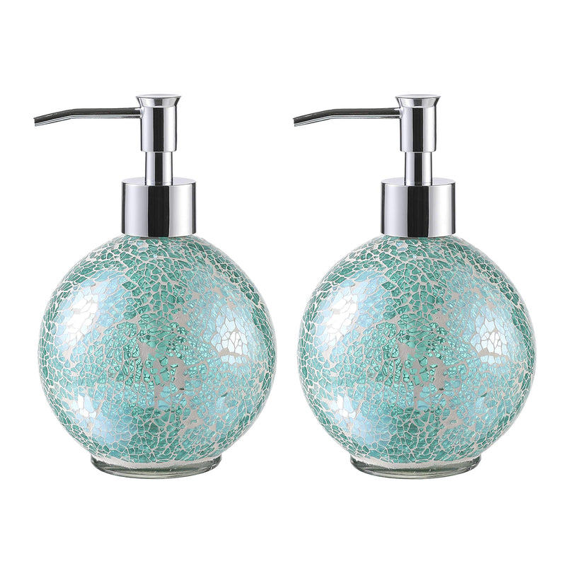 Glass mosaic hand soap dispenser for bathroom lotion bottle