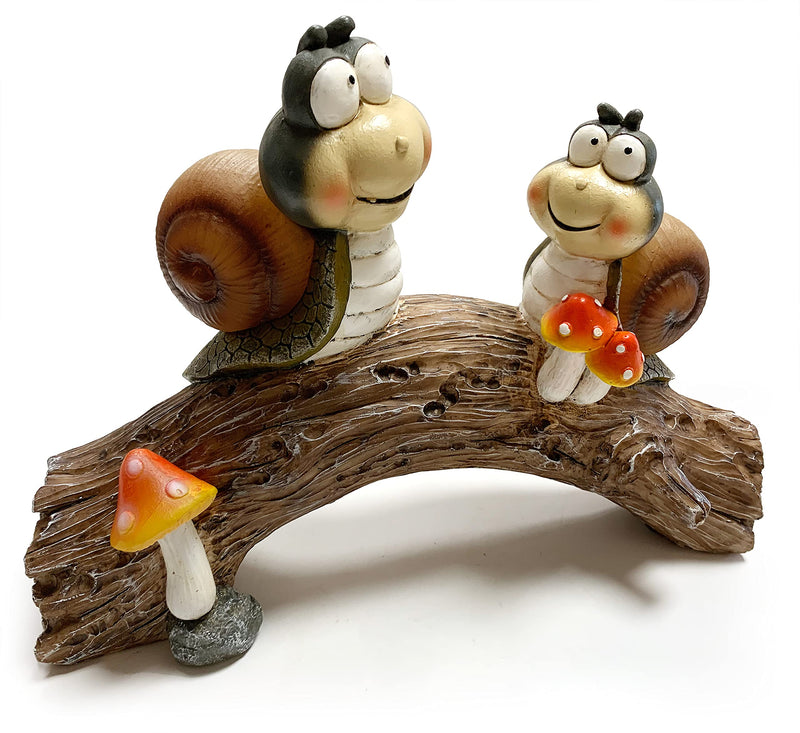 Snails on a tree trunk, solar powered LED outdoor decoration, garden light, awesome