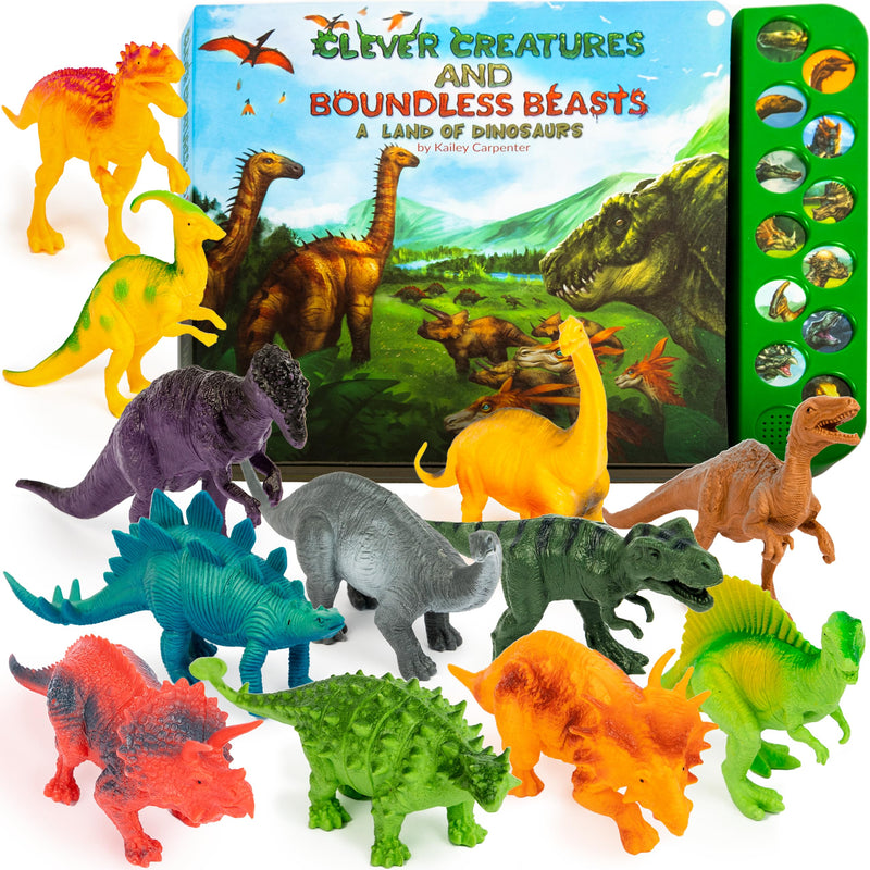 Dinosaur Toy for Kids Ages 3 to 5 - Interactive Dinosaur Sound Book with Realistic Roar