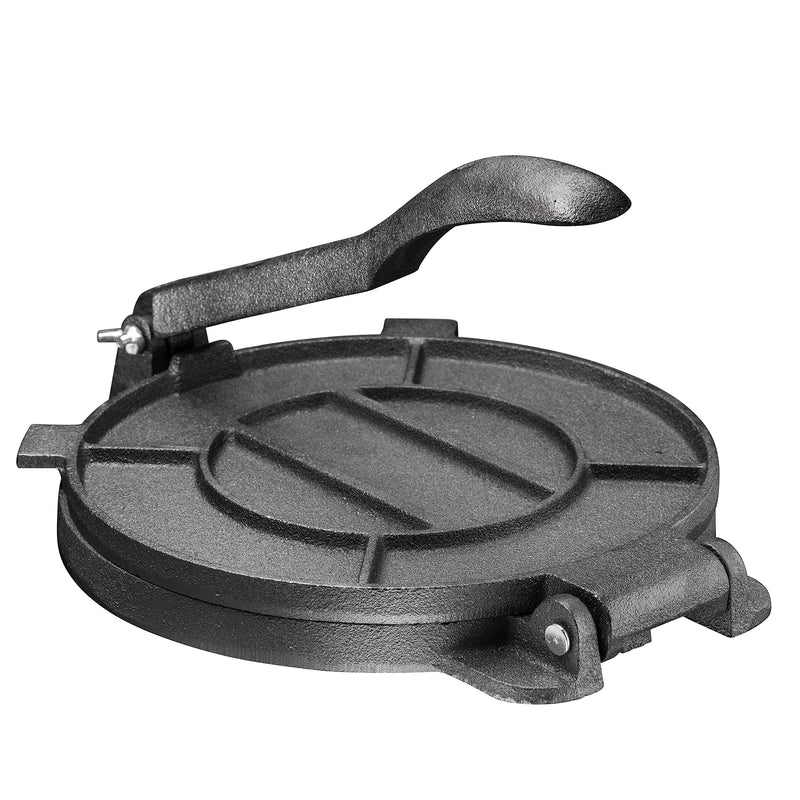 Pre-seasoned 8-inch cast iron tortilla maker - perfect for making Mexican Spanish