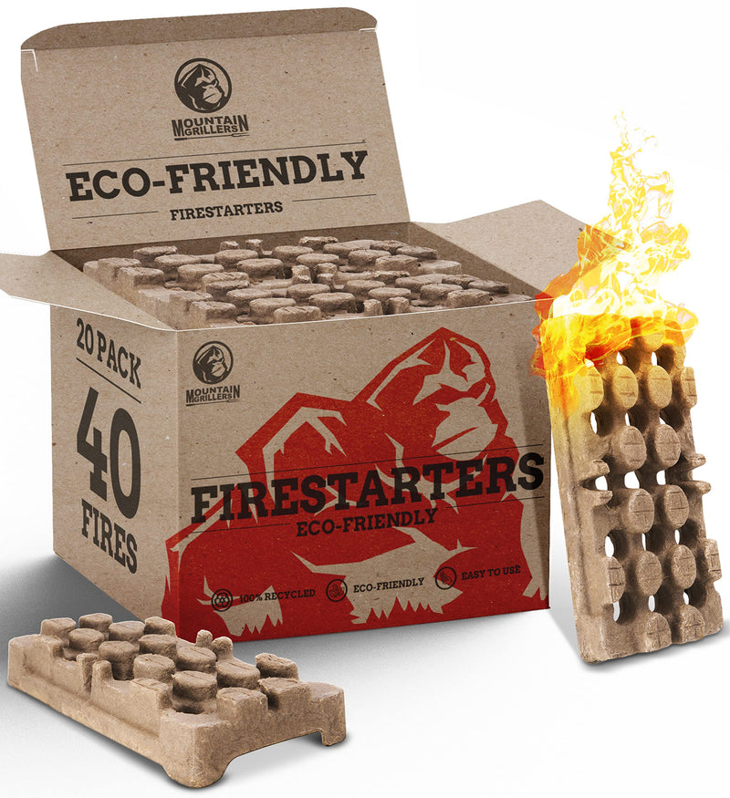 Mountain Grillers Natural Fire Starters - Fire Starters for Wood Burners