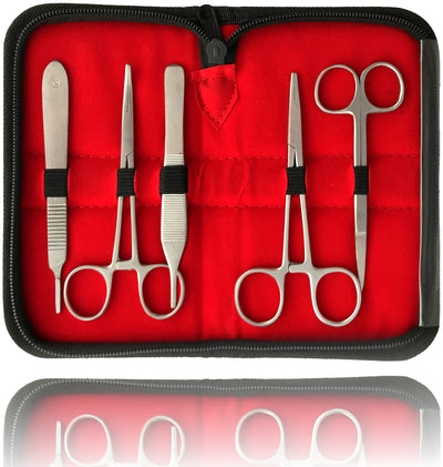 Dissecting cutlery in the case 14 instruments (including 12 scalpel blades) compact