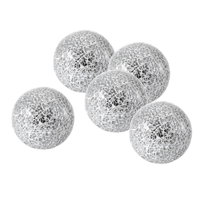 Decorative Balls Set of 5 Glass Mosaic Balls Diameter 33" for Bowls