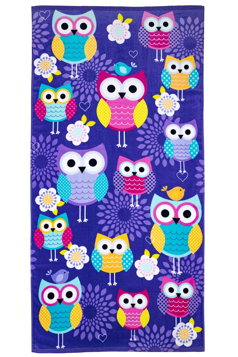 Owl Beach Towel for Kids Girls Boys Men Women Owl Bath Towel Print 30"