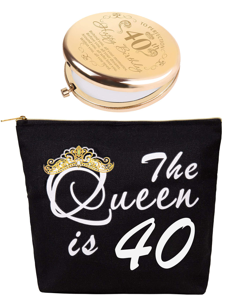 40th Birthday, 40th Birthday Gifts for Women, 40th Birthday Cosmetic Bag, 40th Birthday