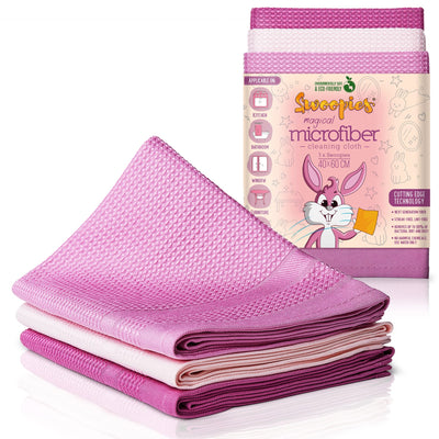 Pack of 3 streak-free all-purpose microfibre cloths. Magic cleaning cloths