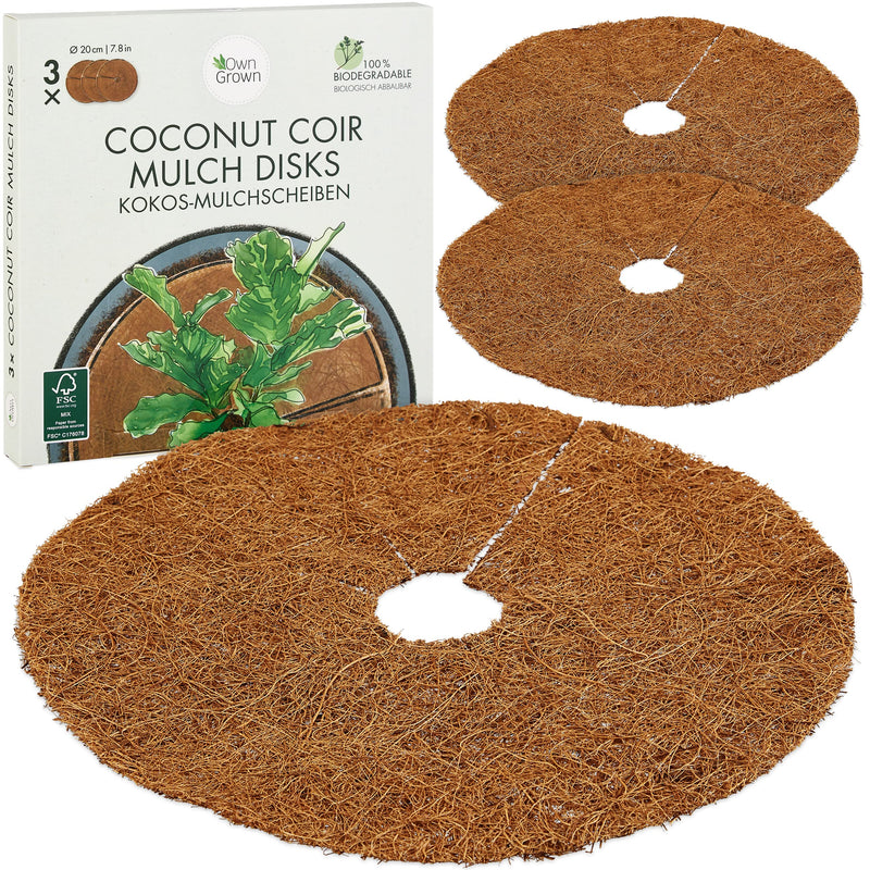 Coconut mat winter protection plants 3x20cm Coconut disc as plant protection winter