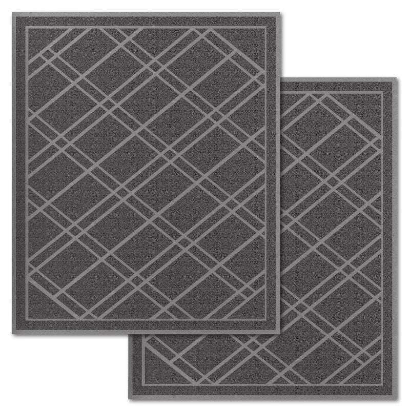 Universal Check Doormat - Gray 42x35 - Non-Slip Durable