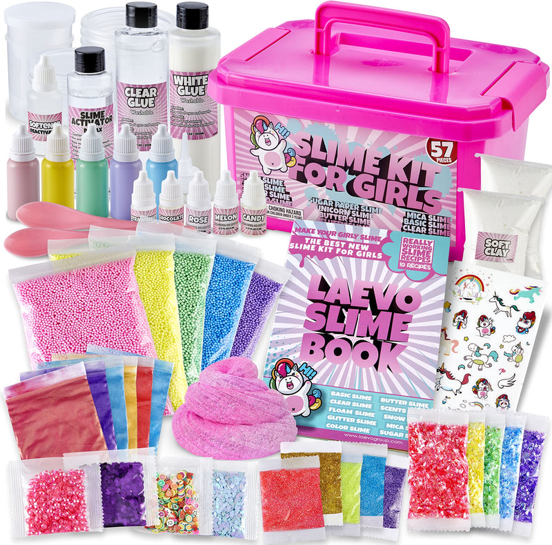 Unicorn Slime Kit for Girls - Craft Supplies Make Butter Slime, Cloud Slime,