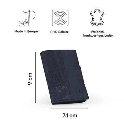 Slim Wallet Nextgen Leather I Small Wallet with Coin Compartment I Wallet with RFID