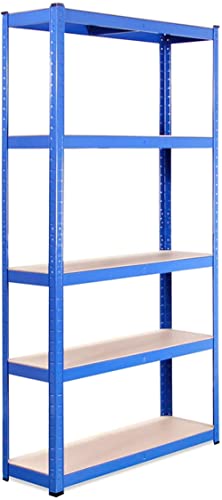 Grack Heavy Duty Shelf1 Blue Storage Shelf 5 Compartments For Basement Workshop