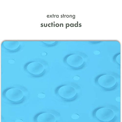 TRANQUILBEAUTY CURVED BLUE SHOWER MAT