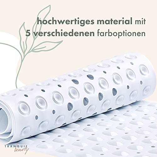 Non-Slip Extra Long Bath Mat With Suction Cups 100x40cm/40x16in