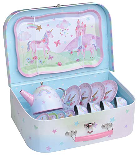 42-piece tea service set for young girls tin tea set children