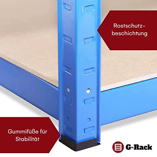 Grack Heavy Duty Shelf1 Blue Storage Shelf 5 Compartments For Basement Workshop