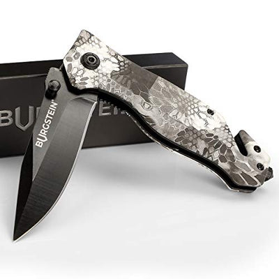 BURGSTEIN ® OUTDOOR POCKET KNIFE “HEXAGON” - EXTRA SHARP FOLDING KNIFE WITH STAINLESS STEEL BLADE