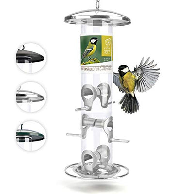 WILD ANIMAL HEART I GRAIN BIRD FEEDER 35CM - MADE OF STAINLESS METAL