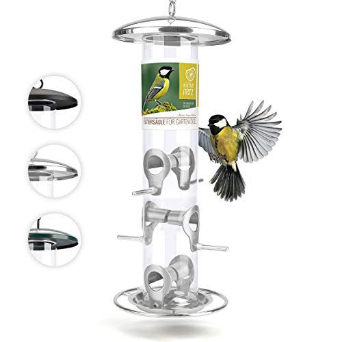 WILD ANIMAL HEART I GRAIN BIRD FEEDER 35CM - MADE OF STAINLESS METAL