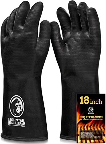 Grill gloves heat-resistant (up to 500 C), fireproof, waterproof