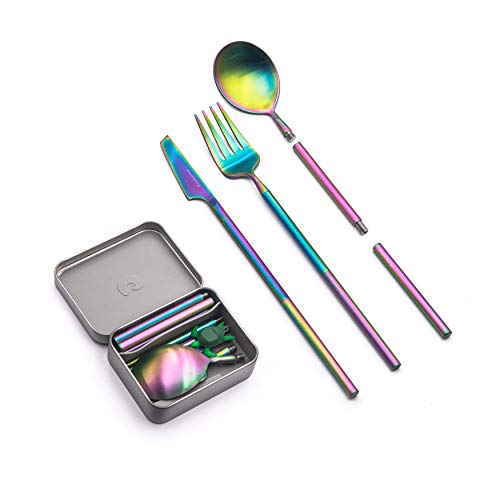 Travel cutlery from camping cutlery set for 1 person with case