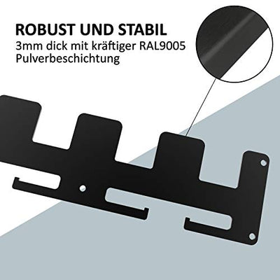 MEISTERGUT ® PREMIUM WALL MOUNT FOR EINHELL BATTERIES MADE OF SOLID STEEL [MADE IN GERMANY]