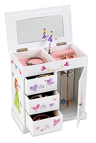 JEWELKEEPER - UNICORN MUSIC BOX JEWELRY BOX WITH 3 EXTENDABLE COMPARTMENTS