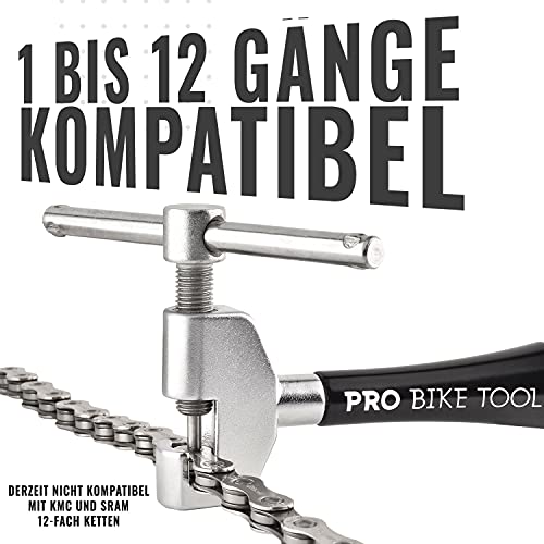 PRO BIKE TOOL UNIVERSAL CHAIN ​​TOOL 1-12 SPEEDS - HIGH QUALITY CHAIN ​​OPENER REPAIR KIT. BEST BICYCLE TOOL FOR 7