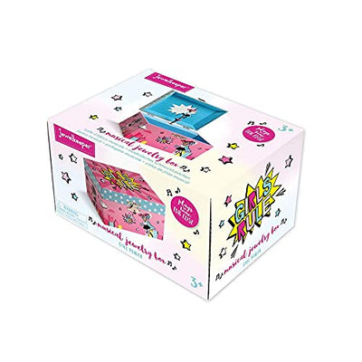 Music box jewelry box for girls with rotating unicorn rainbow