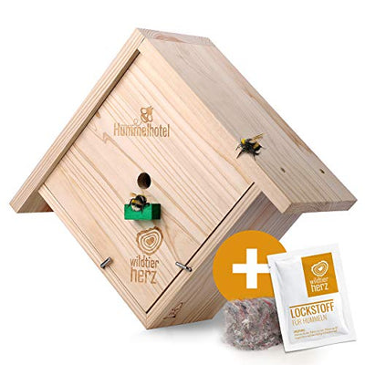 WILD ANIMAL HEART I BUMBLEBEE HOTEL FOR HANGING - INCL. BUMBLEBEE ATTRACT + NESTING MATERIAL