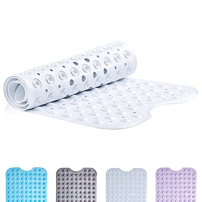 Non-Slip Extra Long Bath Mat With Suction Cups 100x40cm/40x16in