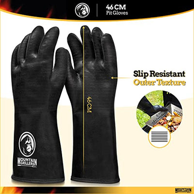 Grill gloves heat-resistant (up to 500 C), fireproof, waterproof