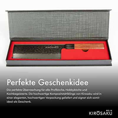 KIROSAKU DAMASK KNIFE NAKIRI KNIVES - JAPANESE 32 CM LENGTH KNIFE SET- PREMIUM JAPAN KNIFE