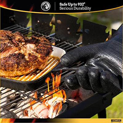 Grill gloves heat-resistant (up to 500 C), fireproof, waterproof