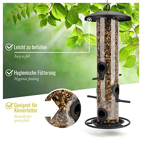 WILD ANIMAL HEART I GRAIN BIRD FEEDER 35CM - MADE OF STAINLESS METAL