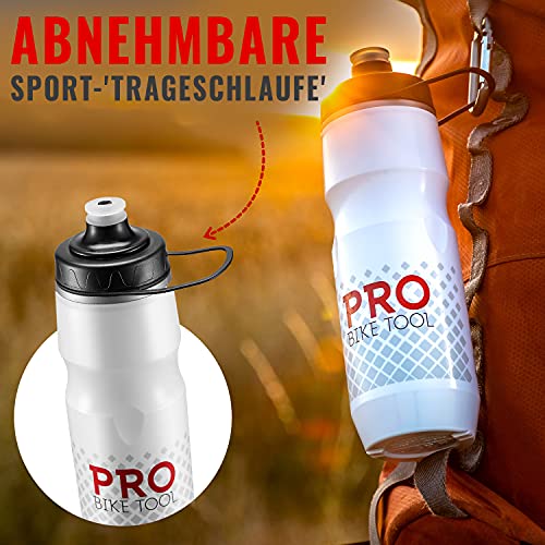 Insulated bicycle water bottle 680 ml bonus sports strap for