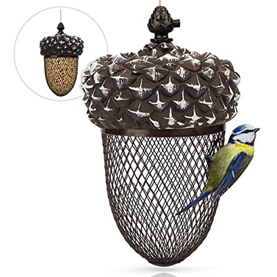 WILDLIFE FRIEND I BIRD FEEDER FOR PEANUTS - Acorn feeder - PEANUT FEEDER MADE OF STAINLESS METAL