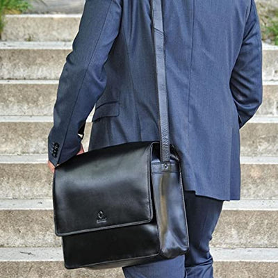 Barcelona Messenger Bag I Leather Shoulder Bag for Laptop I Briefcase