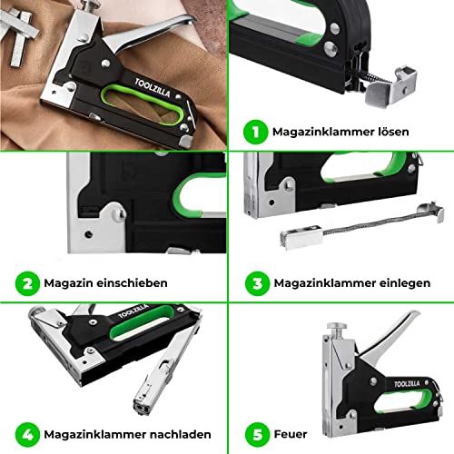 Hand stapler set for wood and garden. Functional and effective tool stapler