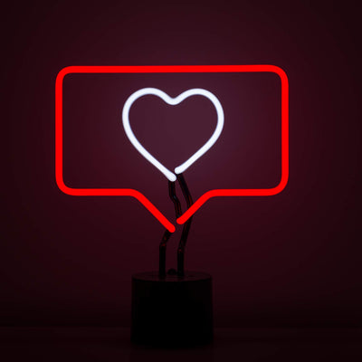 Amped Co Fave The Like Sign Neon Table Lamp Red/White 33 X 28