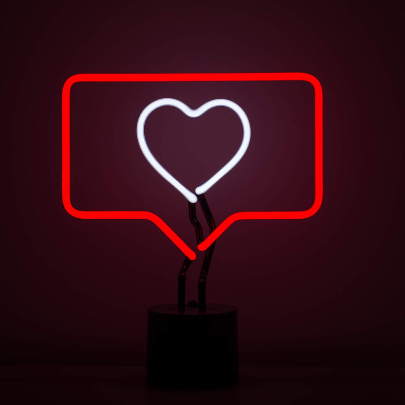 Amped Co Fave The Like Sign Neon Table Lamp Red/White 33 X 28