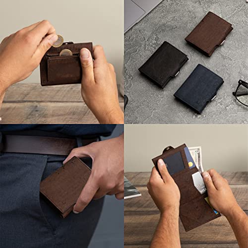 Slim Wallet Nextgen Leather I Small Wallet with Coin Compartment I Wallet with RFID