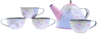 Children's play tin tea set carrying bag children's tableware play kitchen 15