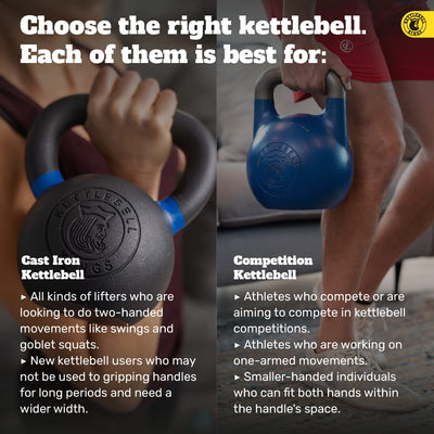 Kettlebell weights made of cast iron powder coating for optimal performance