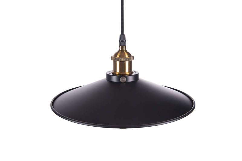 CROWN LED PENDANT LAMP VINTAGE LAMPSHADE BLACK E27 + 1 X EDISON BULB DIMMABLE + 1