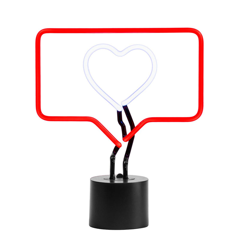 Amped Co Fave The Like Sign Neon Table Lamp Red/White 33 X 28