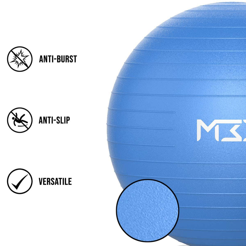 Exercise Ball 55 to 85 Cm Extra Thick Antiburst Yoga Ball with Air Pump