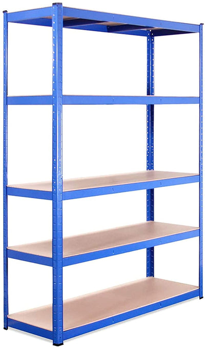 Grack Heavy Duty Shelf 1 Blue Storage Shelf 5 Compartments For Basement Workshop