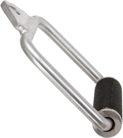 Hoof handle one-hand cable chrome-plated and knurled I stirrup with rotating handle