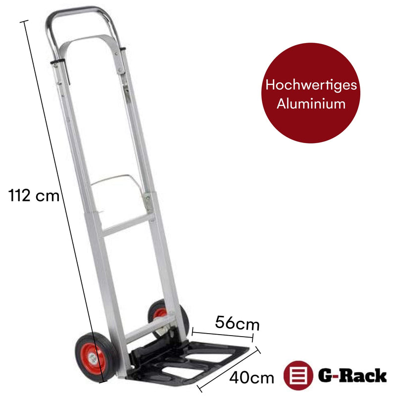 Foldable aluminum sack truck, foldable transport truck for high loads